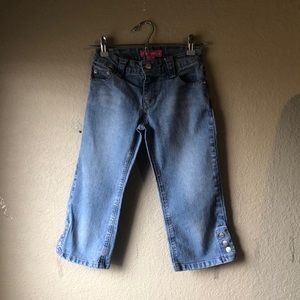 Girls Jeans Vintage Y2K Rewind Denim Blue Jeans Capris Cropped Pants Girls Sz 10